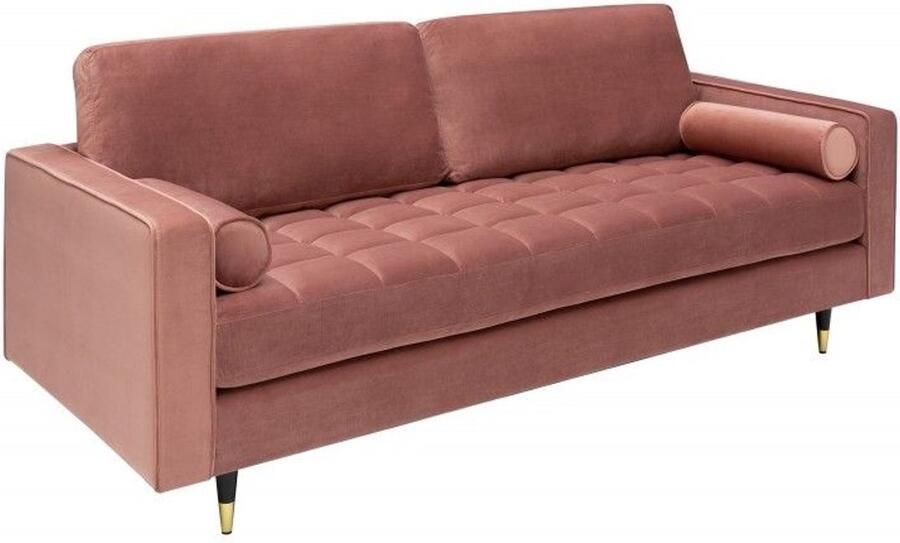Invicta Interior Design 3-zits loungebank COSY VELVET 220cm oudroze fluwelen veerkern 41071 - Foto 2