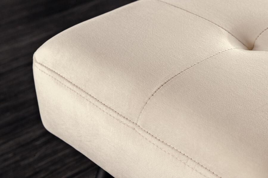 Invicta Interior Design bank BOUTIQUE 100cm champagne fluweel zwart metalen poten 43320 - Foto 4