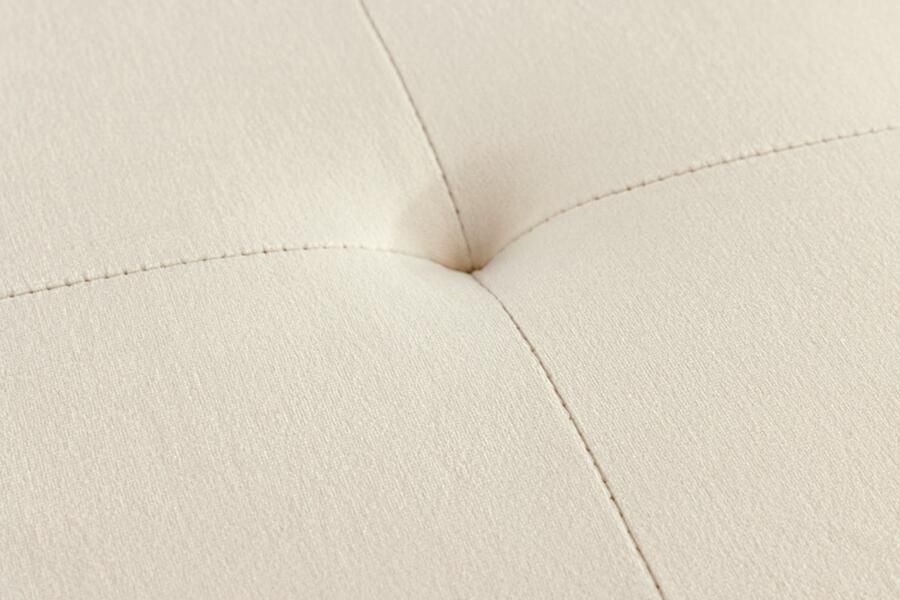 Invicta Interior Design bank BOUTIQUE 100cm champagne fluweel zwart metalen poten 43320