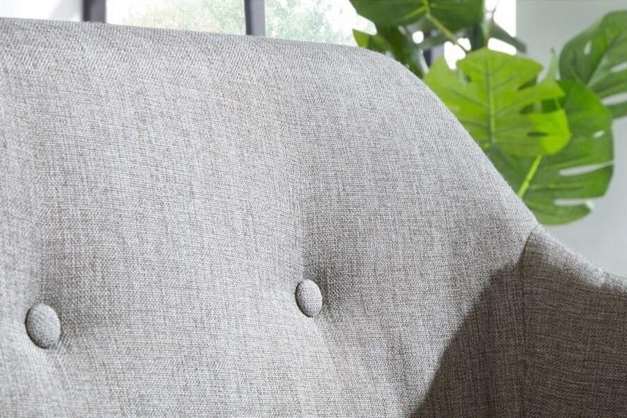 Invicta Interior Design bank SCANDINAVIA MEESTERSTUK 116cm lichtgrijs beukenhout met armleuning 37925