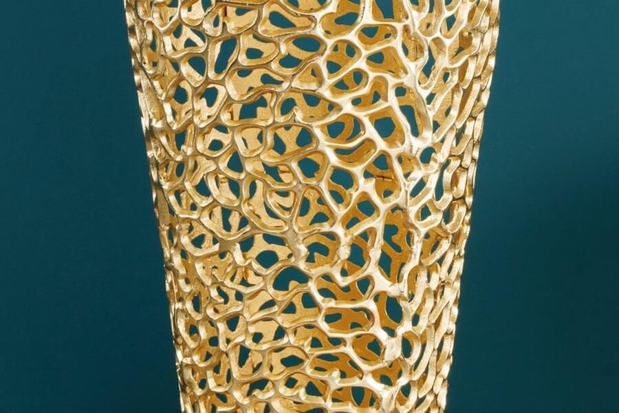 Invicta Interior Design bank Elysian Jewel 175cm grijs fluweel goud roestvrij staal