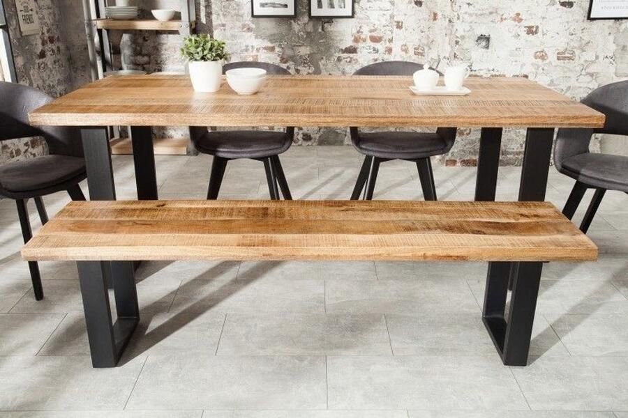 Invicta Interior Design Bank IRON CRAFT 170cm Mango Hout IJzer Industrieel Design 38666 - Foto 2