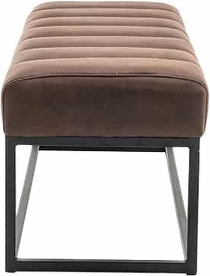 Invicta Interior Design bank PETIT BEAUTE 110cm antiekbruin microvezel zwart metalen frame 44426