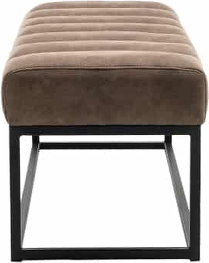 Invicta Interior Design bank PETIT BEAUTÉ 110cm vintage taupe microvezel zwart metalen frame 44427