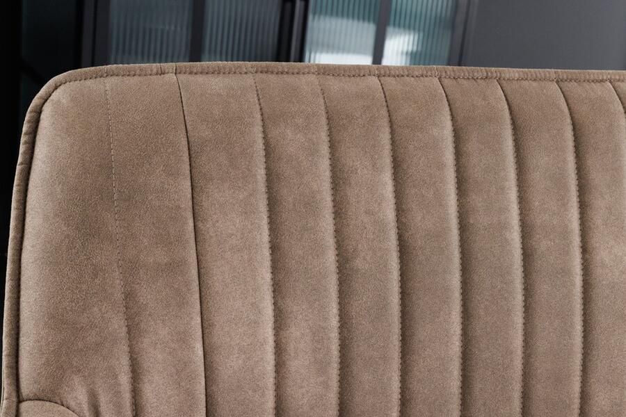 Invicta Interior Massief houten kruk Velour Radiance 45cm natuurlijk rond teakhouten bijzettafeltje krukje nachtkastje - Foto 2