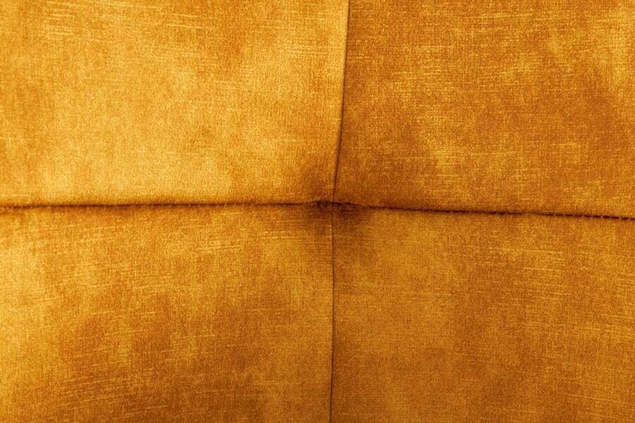 Invicta Interior Design barkruk EUPHORIA mosterdgeel fluweel zwart metalen poten barstoel met rugleuning 43687 - Foto 3