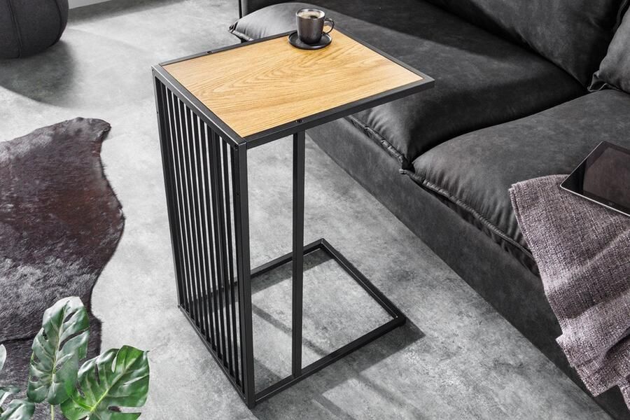 Invicta Interior Design bijzettafel ARCHITECTURE 65cm naturel zwart wild eikenhout 43276 - Foto 3