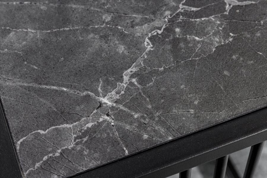 Invicta Interior Moderne bijzettafel ARCHITECTURE 65cm grafiet metalen laptoptafel 43275 - Foto 2