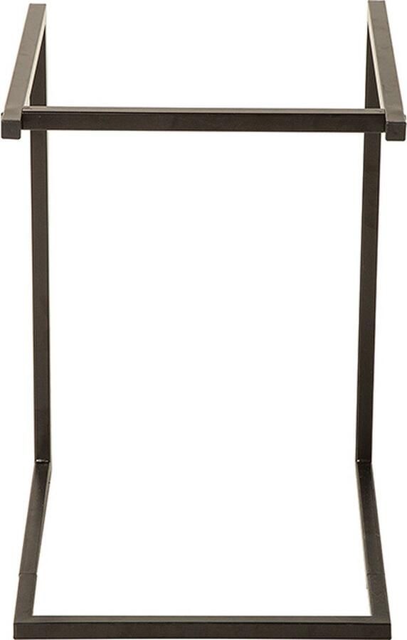 Invicta Interior Design Bijzettafel CIANO 40cm massief acaciahout zwart dienblad tafel 39518