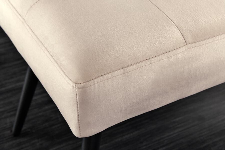 Invicta Interior Design bank BOUTIQUE 100cm champagne fluweel zwart metalen poten 43320 - Foto 2