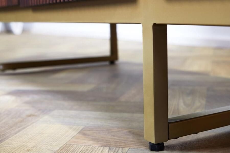 Invicta Interior Design Dressoir GATSBY 160cm bruin matgoud Mangoholz Retro 43333 - Foto 2