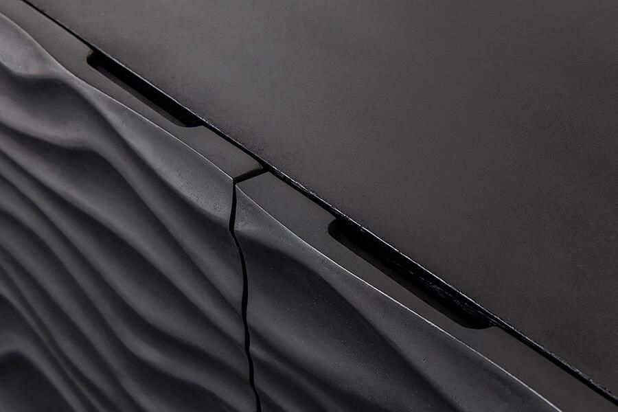 Invicta Interior Design dressoir WAVE 120cm zwart mat goud mango massief hout 43478 - Foto 2