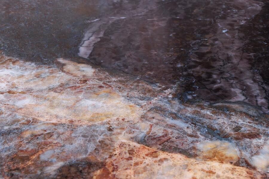 Invicta Interior Design eettafel BIO 200cm grijs wit bruin natuursteen marmer metaal geborsteld goud 46205 - Foto 3