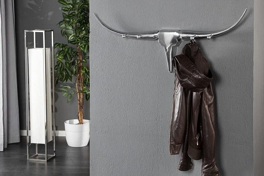 Invicta Interior Design kapstok Venezia Couture 100cm aluminium wanddecoratie stierenkop - Foto 4