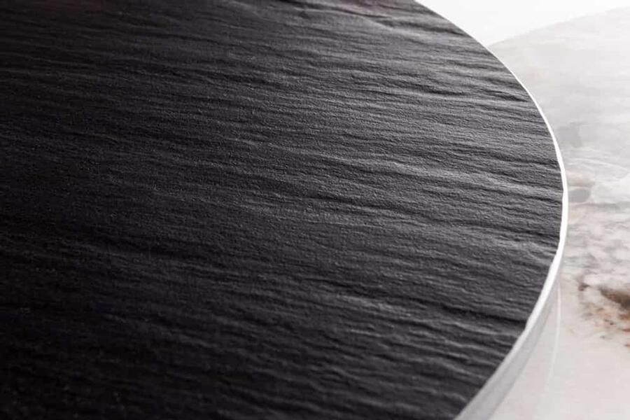 Invicta Interior Design Salontafel DANCING RINGS Zwart Ronde Draaibaar Pandora Keramiek Zwart Metaal 44317