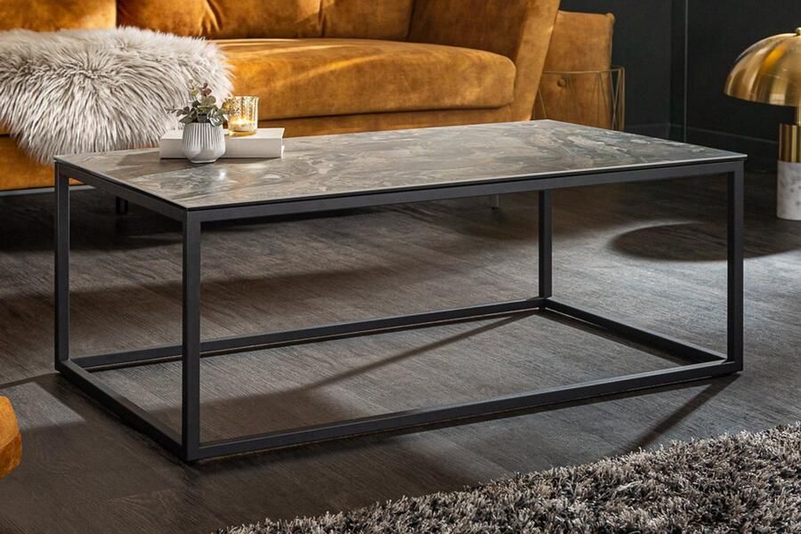 Invicta Interior Design salontafel SYMBIOSE 100cm marmer taupe keramiek gemaakt in Italie 6540672 - Foto 2