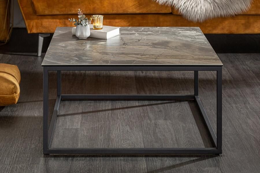 Invicta Interior Design salontafel SYMBIOSE 75cm marmer taupe keramiek gemaakt in Italie 6540670 - Foto 3