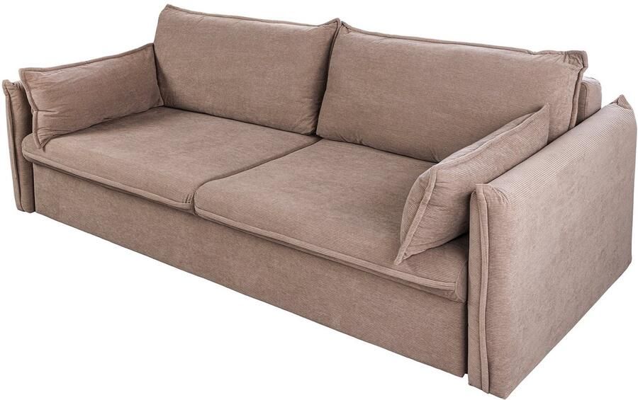 Invicta Interior Design slaapbank APARTMENT 215cm taupe corduroy 3-zits bank 44502 - Foto 2