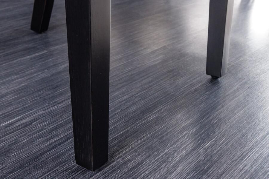 Invicta Interior Design Stoel CASTLE beige zwart Getextureerde stof Houten poten Chesterfield 43215 - Foto 2