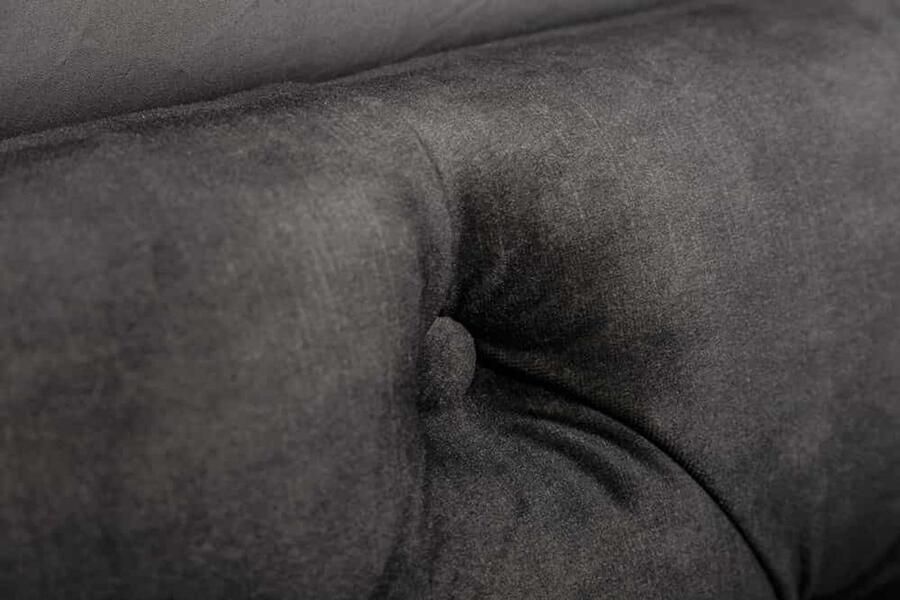 Invicta Interior Design tweepersoonsbed PARIS 160x200cm grijs fluweel Chesterfield gestoffeerd bed 43537