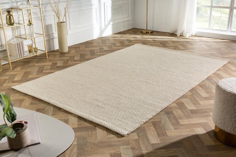 Invicta Interior Design Vloerkleed WOL 240x160cm lichtbeige gemaakt van wol 41715 - Foto 2