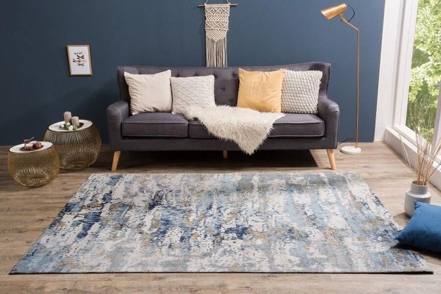 Invicta Interior Designtapijt Elysian Essence 240x160cm blauw katoen - Foto 2