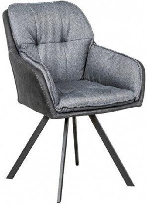 Invicta Interior Draaibare designstoel MR. Celeste Essence antracietgrijs met armleuning retrostijl - Foto 3