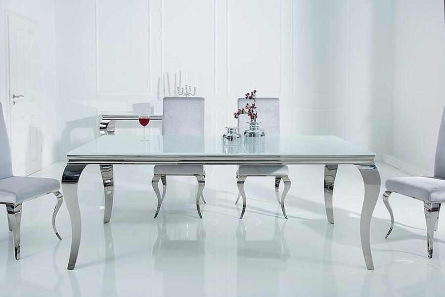 Invicta Interior Eettafel Modern Barok 180cm wit zilver 37903 - Foto 2