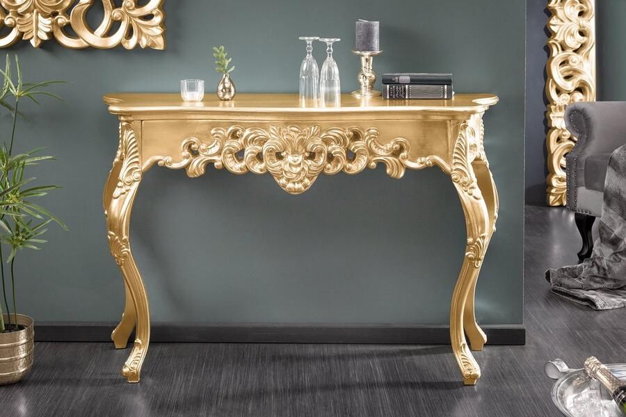 Invicta Interior Elegante console VENICE 110cm gouden barok design dressoir handgemaakt 15633 - Foto 2