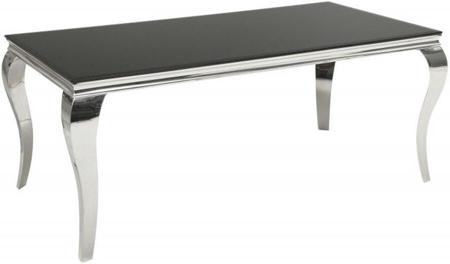 Invicta Interior Elegante design eettafel MODERN BAROK 180cm zwart roestvrijstalen opaalglas tafelblad 36544 - Foto 2