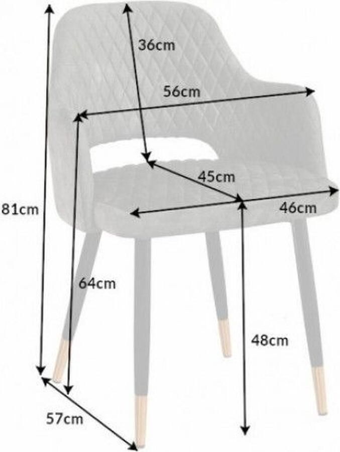 Invicta Interior Elegante stoel PARIS groen fluweel decoratief quilten en gouden voetdoppen 40574 - Foto 2