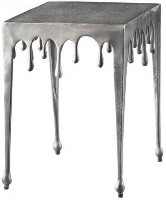 Invicta Interior Extravagante bijzettafel LIQUID LINE S 34cm zilver traandesign 40641 - Foto 2