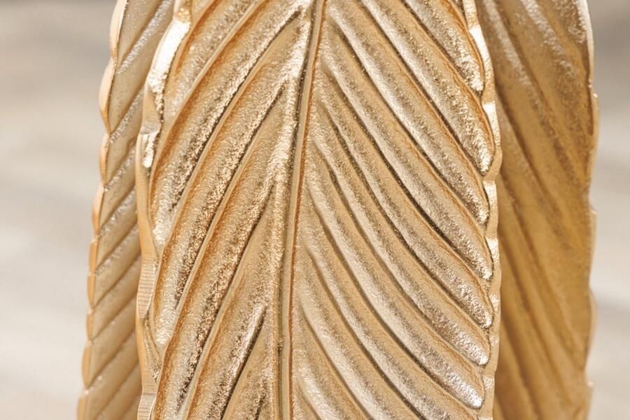 Invicta Interior Extravagante bijzettafel FEATHER 65cm goud glazen blad handgemaakt rond 42720 - Foto 3