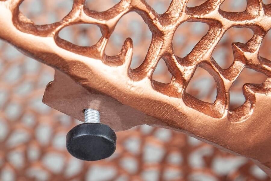 Invicta Interior Filigraan design salontafel ABSTRACT BLAD 80cm koper handgemaakt 40287 - Foto 2