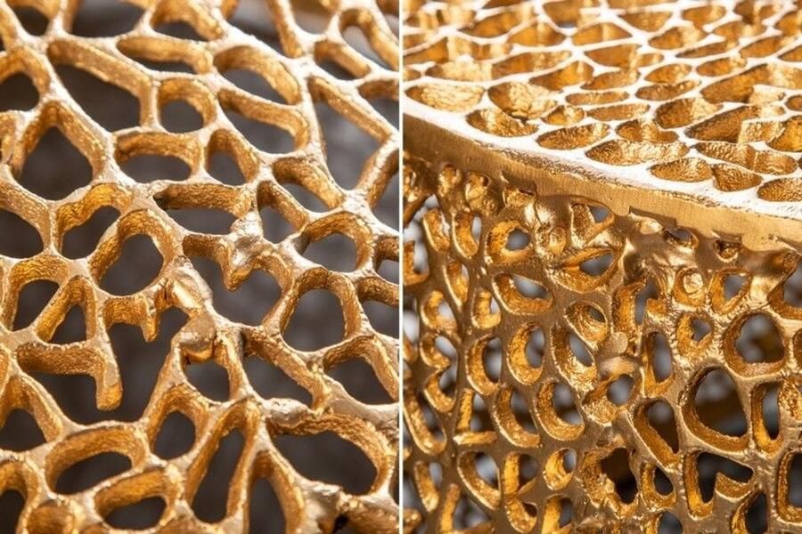 Invicta Interior Filigraan design salontafel ABSTRACT LEAF 120cm goud handgemaakt 40283