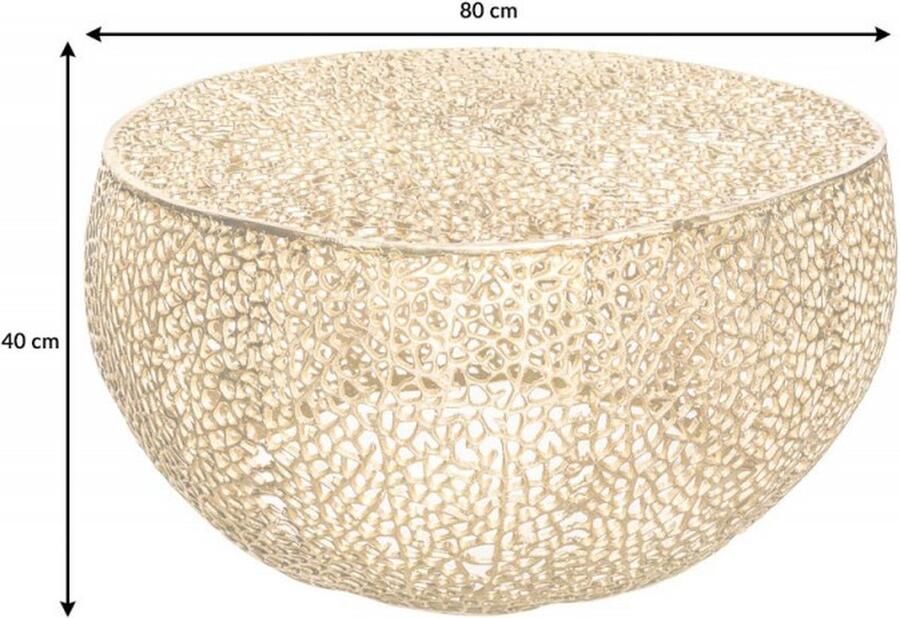 Invicta Interior Filigraan design salontafel ABSTRACT LEAF 80cm goud handgemaakt 40285 - Foto 2