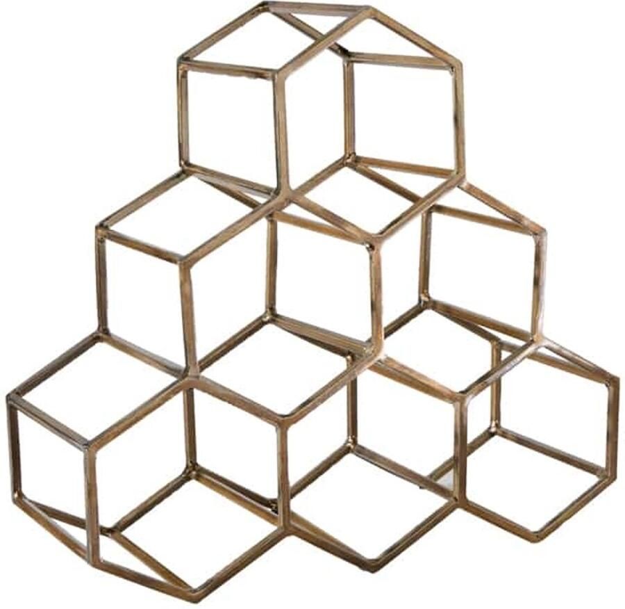 Invicta Interior Filigraan design wijnrek HONINGRAAT 35cm goud metaal handgemaakt 43192 - Foto 3