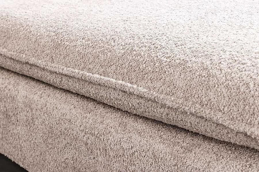 Invicta Interior Grote kruk HEAVEN 100cm champagne beige Bouclé Ottomaanse lente kern 44186 - Foto 2