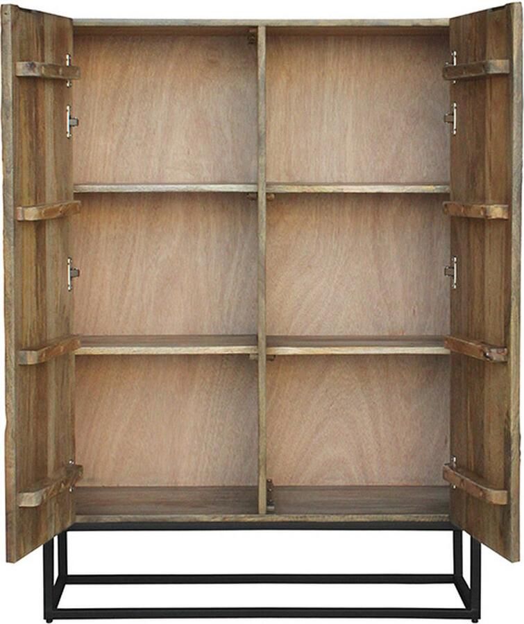 Invicta Interior Handgemaakt dressoir CROCO 120cm bruin massief mangohout 3D-ontwerp 44615