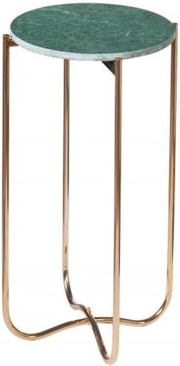 Invicta Interior Handgemaakte bijzettafel NOBLE I 35cm groen marmer afneembaar tafelblad rond 40366 - Foto 2