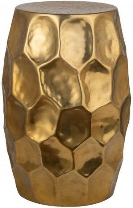 Invicta Interior Handgemaakte bijzettafel Château Essence Majestic Grandeur 50cm goud metaal gehamerd design rond - Foto 3