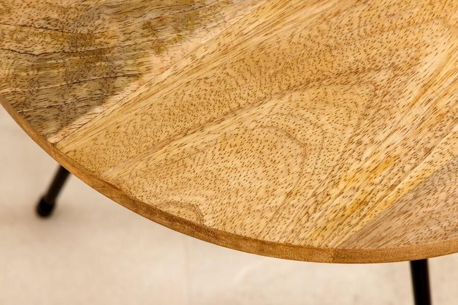 Invicta Interior Handgemaakte bijzettafel SIMPLY CLEVER 60cm naturel mangohout met handvat 44349