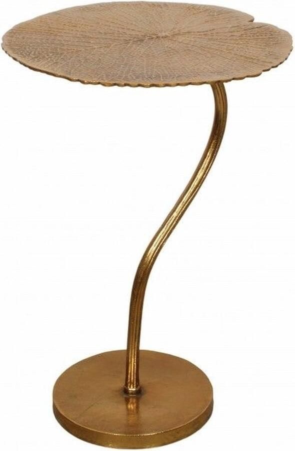 Invicta Interior Handgemaakte Design Bijzettafel ABSTRACT LEAF 40cm goud 40904