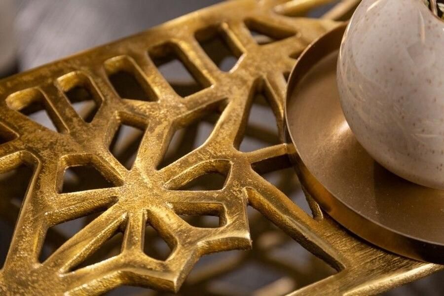 Invicta Interior Handgemaakte salontafel Elysian Essence 60cm aluminium goud in Gap design - Foto 3