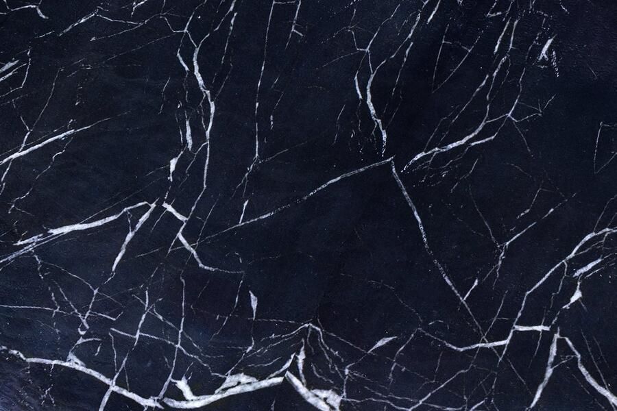 Invicta Interior Handgemaakte salontafel STONE 75cm zwart marmer design metaal 44853