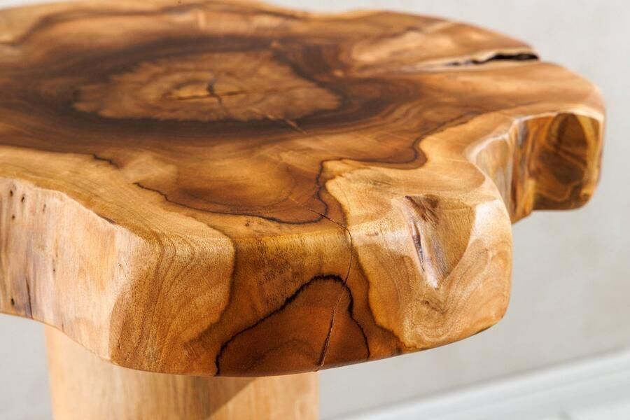 Invicta Interior Massief houten bijzettafel ROOT 70cm naturel teakhout gemaakt van wortelhout in paaldesign 44714 - Foto 3