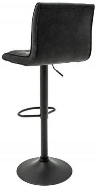 Invicta Interior In hoogte verstelbare barkruk Velour Delight vintage grijze barstoel met voetsteun - Foto 2