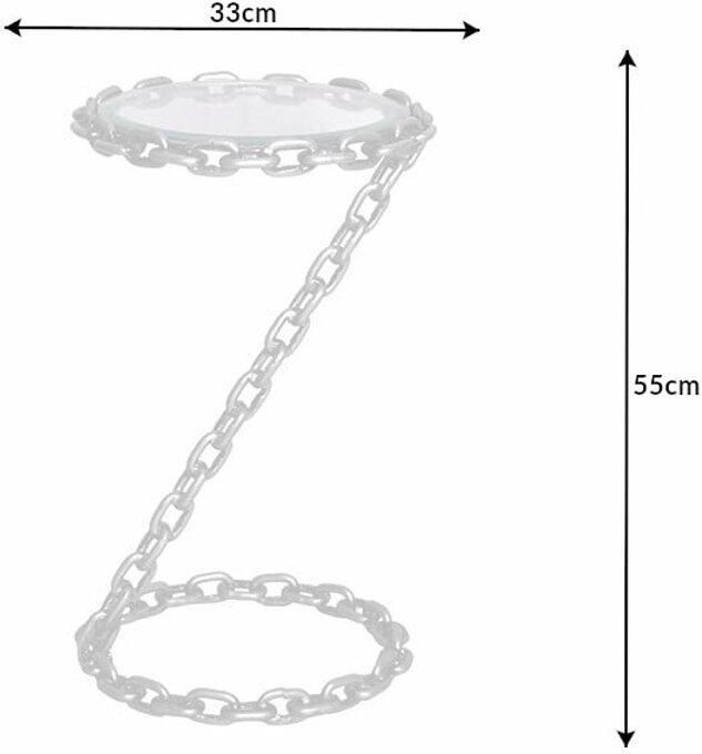 Invicta Interior industrieele bijzettafel Prestige Splendour 40cm natuurlijk acacia massief hout boomstam ronde haarspeldpoten - Foto 3