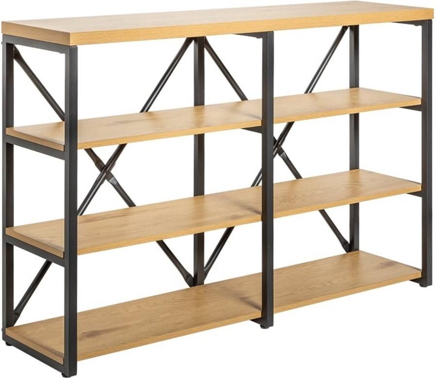 Invicta Interior Massief dressoir Lumine Radiance 160cm antiek teakhout met stalen sledepoten - Foto 3