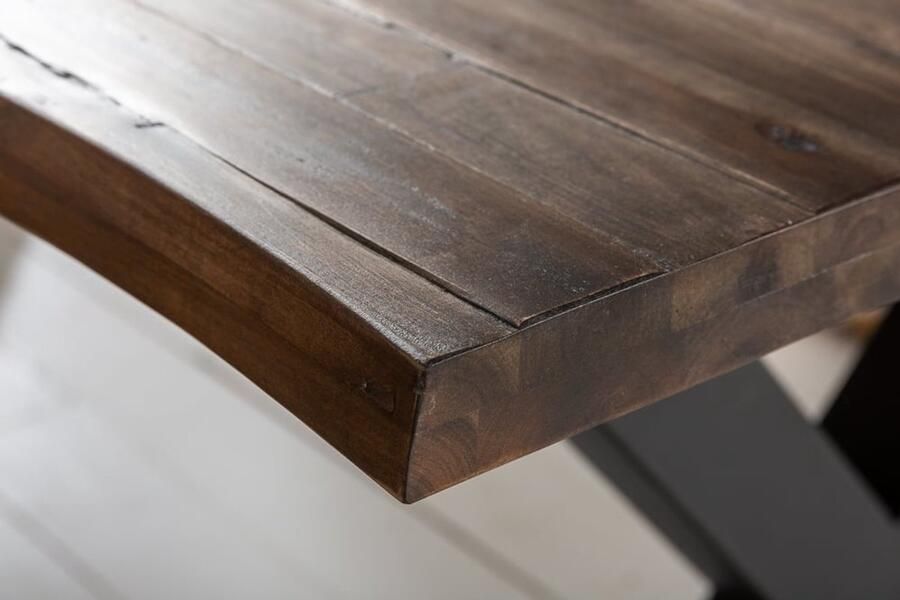 Invicta Interior industrieele hanglamp Lumine Radiance 152cm gerecycled massief hout met 5 lampjes - Foto 2